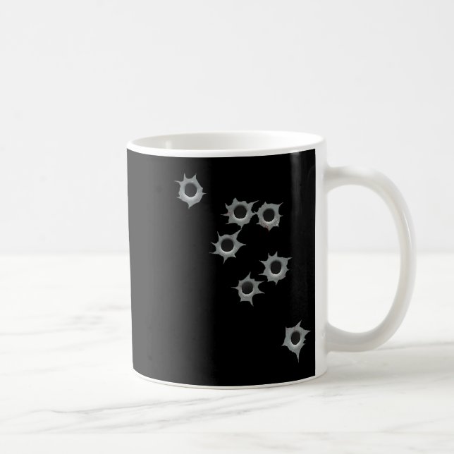 Mug Fake Bullet Hole Funny Costume Graphic Design  (Droite)