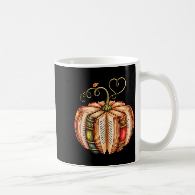 Mug Fall Book Pumpkin Fall Librarians Bookworm Teacher (Droite)