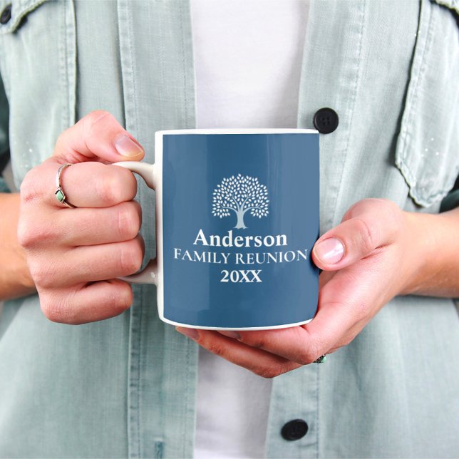 Mug Famille Arborescence Reunion Nom personnalisé/Date (Créateur téléchargé)
