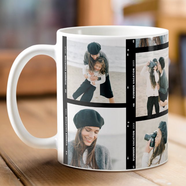 Mug Famille Chic Custom Photo Film Strip (Créateur téléchargé)
