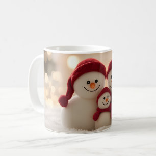 Mug Famille de bonhomme de neige mignon Noël d'hiver