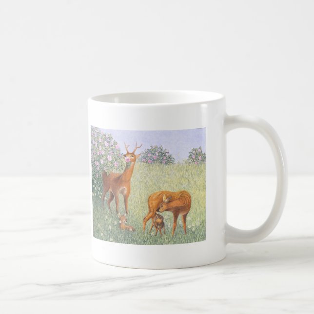 Mug Famille de cerfs communs (Droite)