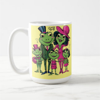 Mug famille de grenouilles folleMug