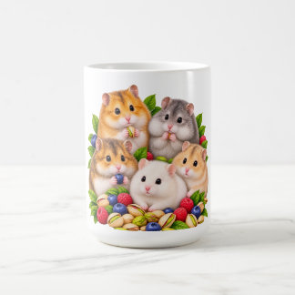 Mug Famille de hamsters mignons avec des baies et des 