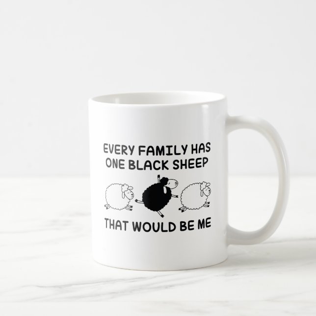 Mug Famille de moutons noirs (Droite)