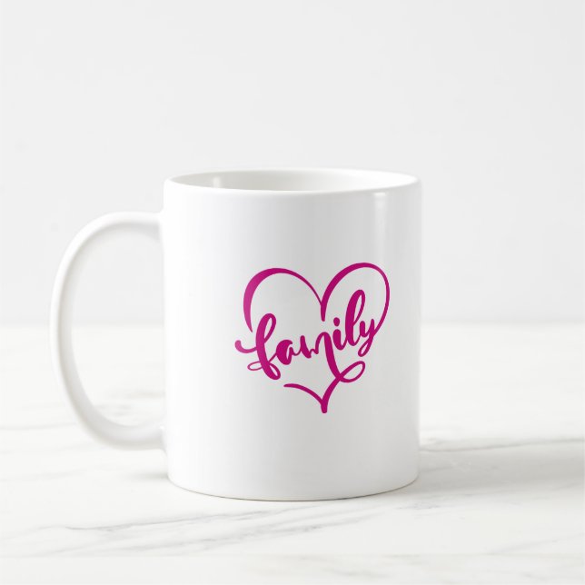 Mug Famille en rose (Gauche)