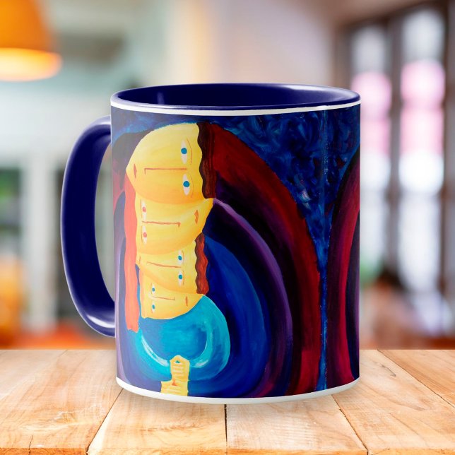 Mug Famille Ensemble Moderne Peinture Portrait Art (Créateur téléchargé)