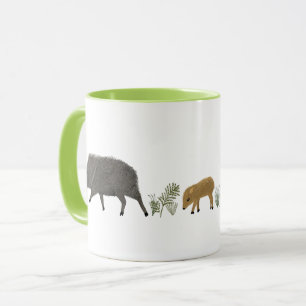 Mug Famille Javelina Portrait Animaux du désert