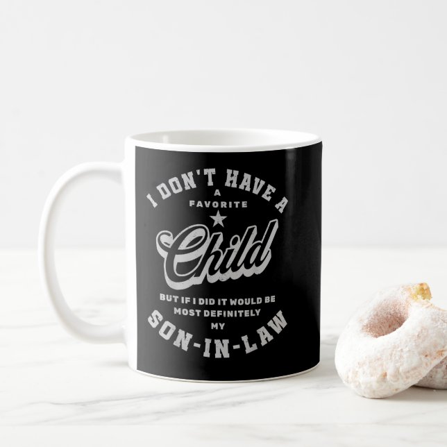 Mug Famille Je n'ai pas d'enfant préféré gendre (Avec donut)