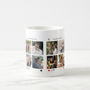 Mug Famille moderne 8 photos style instagram simple