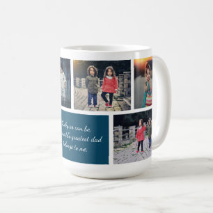 Mug Famille personnalisée 6 photo collage Fête des pèr