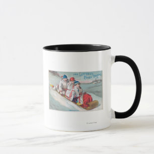 Mug Famille Tobogganing et utilisation de la toux de