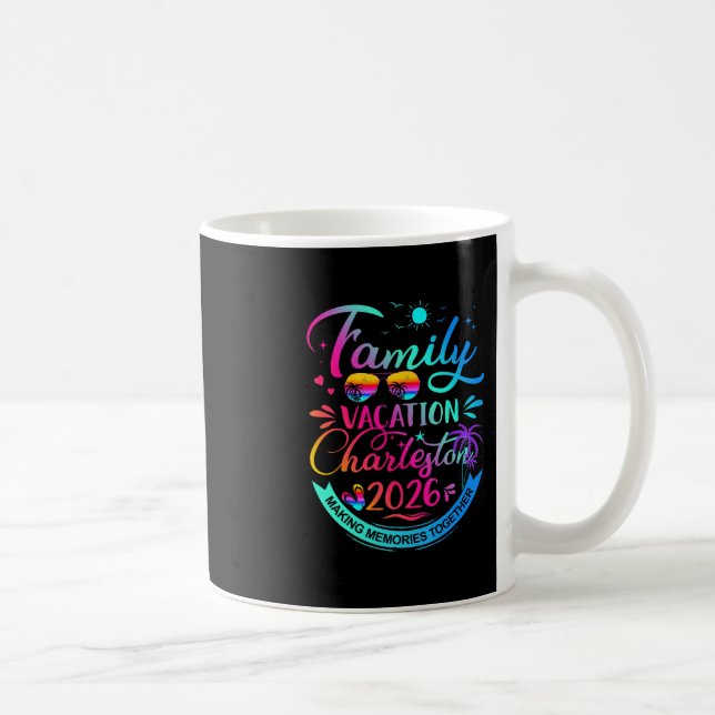 Mug Family Vacation Charleston 2026 Palm Tree Gift  (Droite)