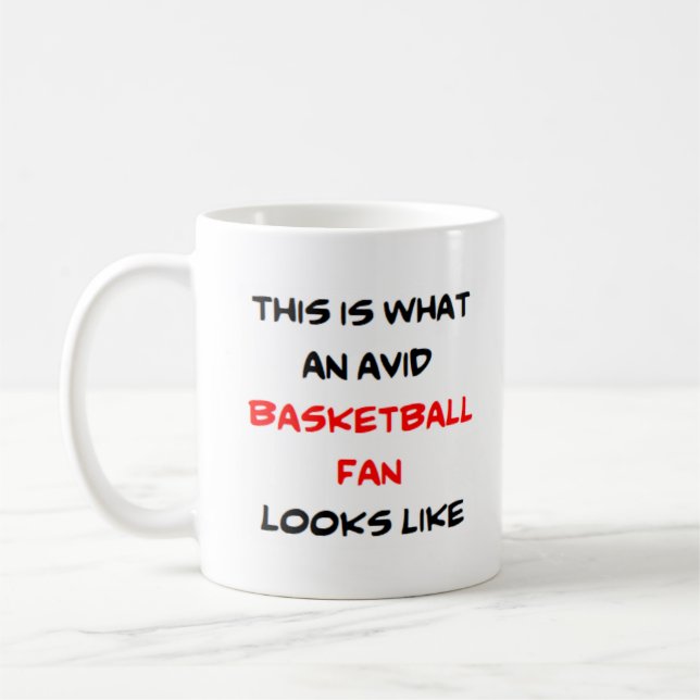 Mug fan de basket, passionné (Gauche)