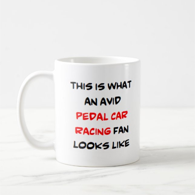 Mug fan de course de pédalos, avide (Gauche)