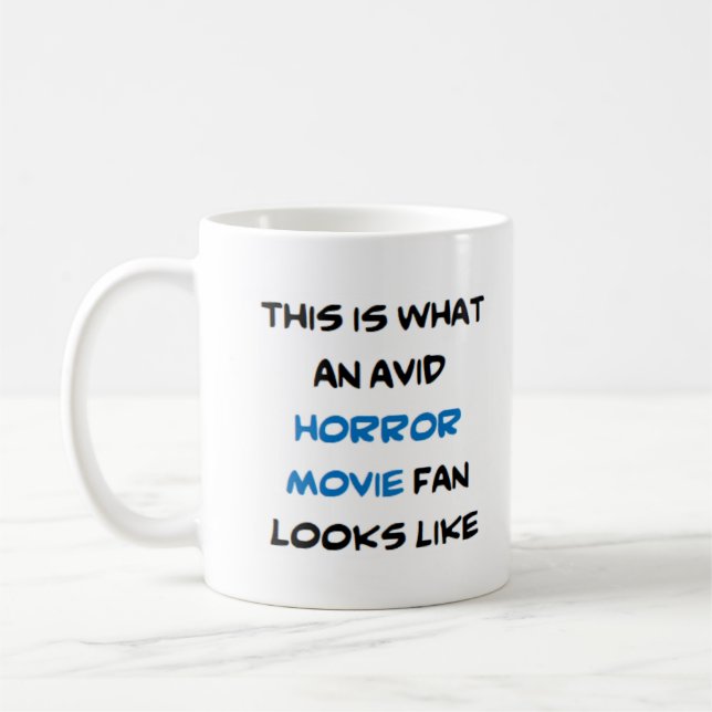 Mug fan de film d'horreur, avide (Gauche)