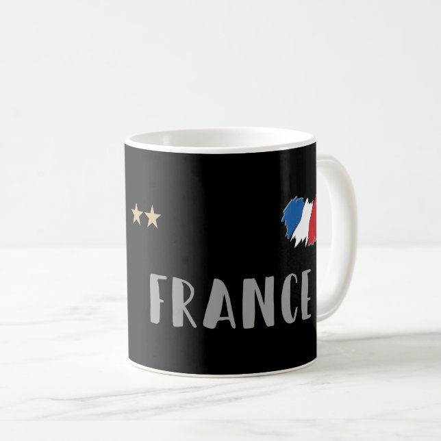 Mug Fan de football France Chemise Française (Devant droit)