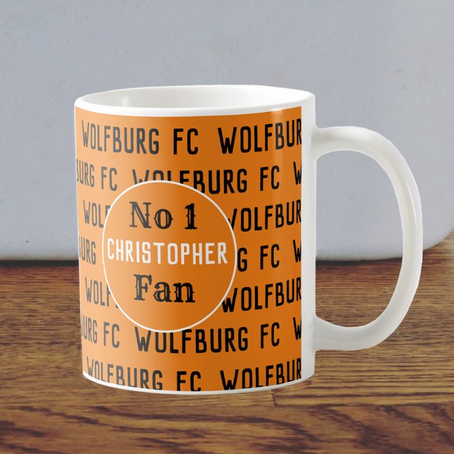 Mug Fan de football ou soutien de football Gold & Blac (Créateur téléchargé)