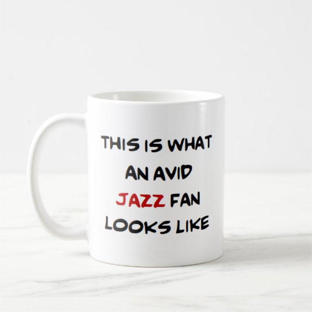 Mug fan de jazz, passionné (Gauche)