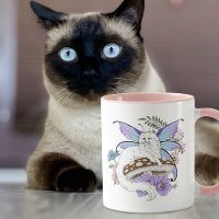 Fantaisie Pastel Chat Féerique Tigré Floral