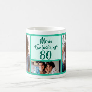 Mug Fantastique à 80 Maman anniversaire photo collage