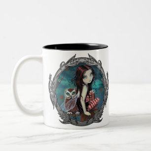 Mug Fantastique avec Fée Gothique Mignonne et Hibo