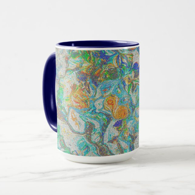 Mug Fantasy Nature Abstract - Boho Colorful Art (Devant gauche)