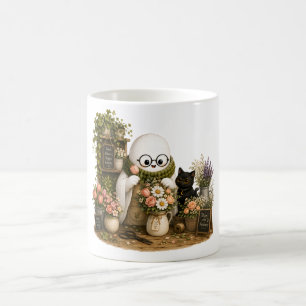 Mug Fantôme adorable travaillant dans une boutique de 