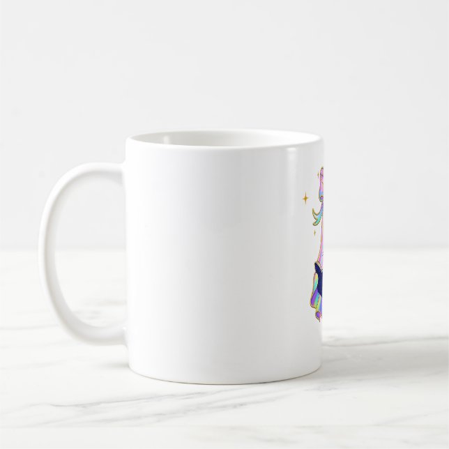 Mug fantôme d'Iridescente avec un livre et une classe  (Gauche)