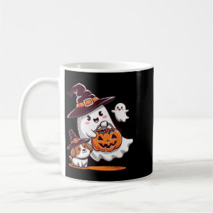 Mug Fantôme drôle promenant un chien Saison effrayante