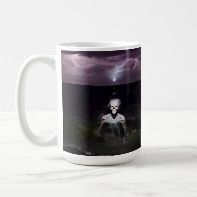 Mug Fantôme en mer - Peinture à l'huile (Gauche)