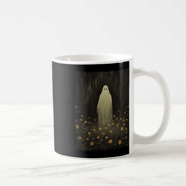 Mug Fantôme Floral Gothique Dans La Forêt Halloween Éf (Droite)
