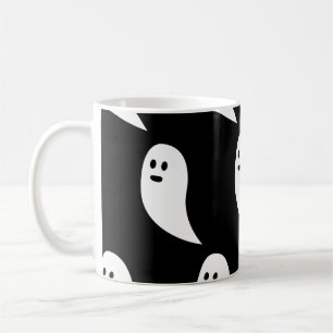 Mug Fantôme Halloween noir blanc mignon motif