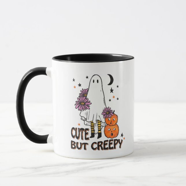 Mug Fantôme mignon mais Déplaisant et Halloween Citrou (Gauche)