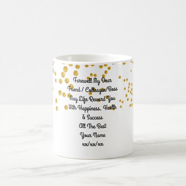 Mug Farewell Cadeau Collègue ami patron personnalisé (Centre)