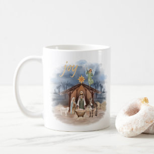 Mug Farmhouse rustique Noël Joie Nativité