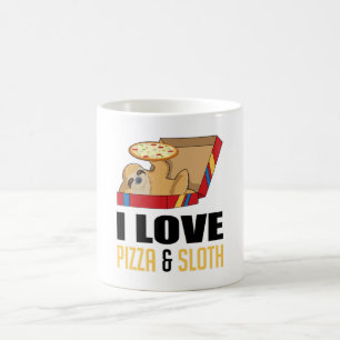 Mug Fast Food Burger Sloth Funny Pizza Eat Manger Food