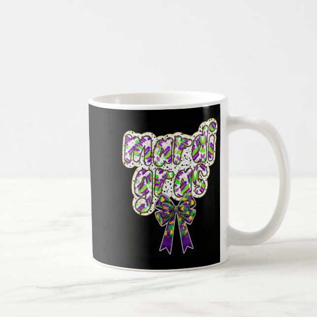 Mug Fat Tuesday Mardi Gras Coquette Bow Kids Girls Wom (Droite)