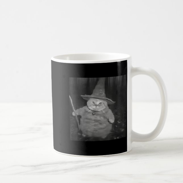 Mug Fat Wizard Cat Fat Kitten Wizard Funny Cat Meme Br (Droite)