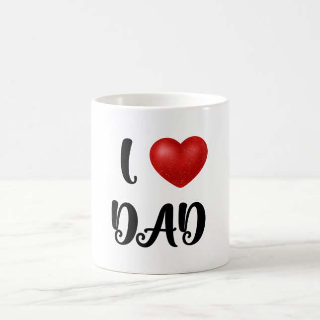 Mug Father's Day I Love Dad Heart Explosion Gift  (Centre)