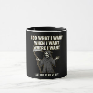 Mug Faucheur drôle "Demandez à ma femme" mari mariage