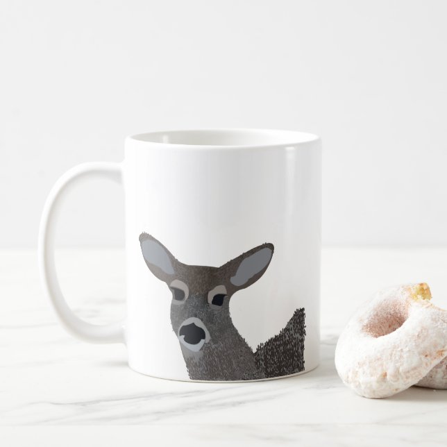 Mug Faune de cerfs à queue blanche (Avec donut)