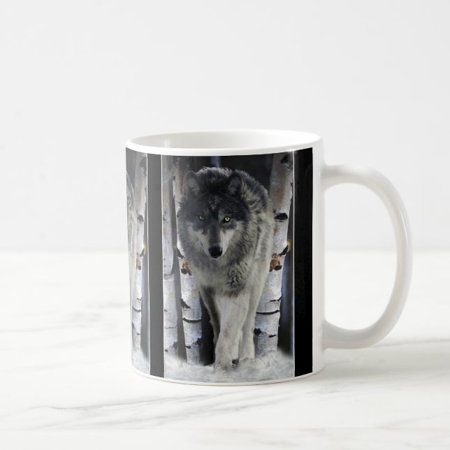 Mug Faune Loup gris conception animal amoureux (Droite)
