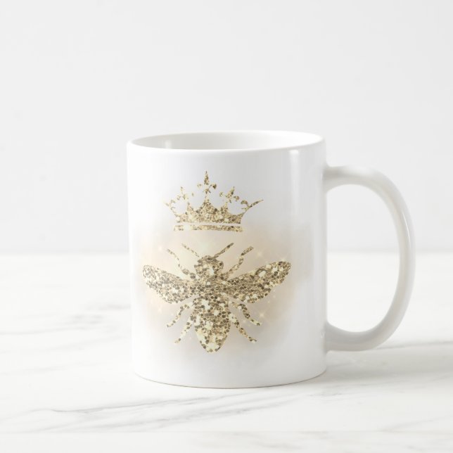 Mug fausse parties scintillant abeille de la reine du  (Droite)