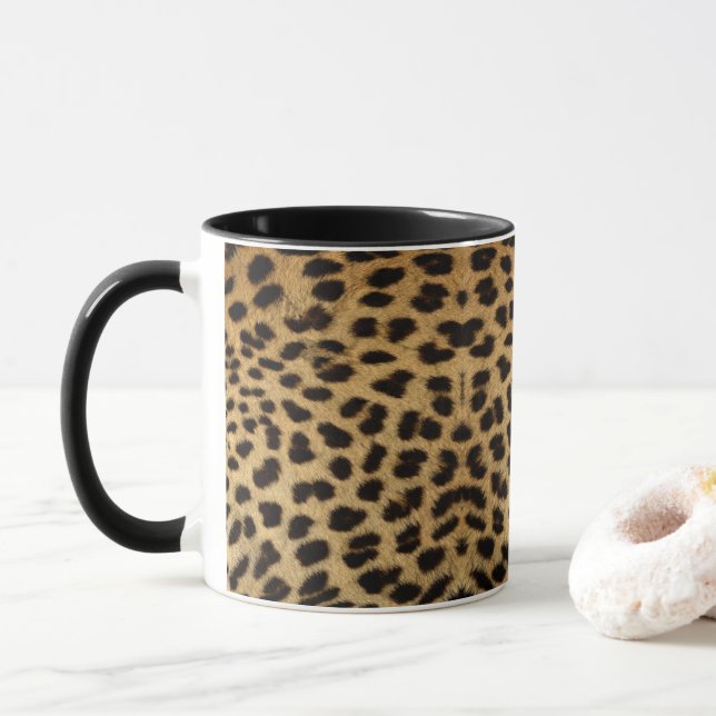 Mug Faux Cheetah Skin (Avec donut)