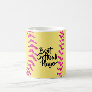 Mug Faux Parties scintillant Rose Softball