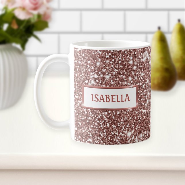 Mug Faux Rose Parties scintillant Or Texture Regarder  (Créateur téléchargé)