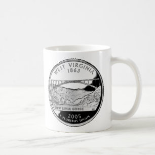 Mug Faux West Virginia State Quarter
