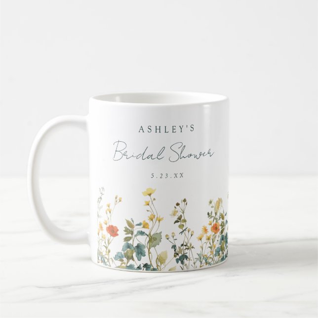 Mug Faveur de bower de mariée Fleur sauvage (Gauche)