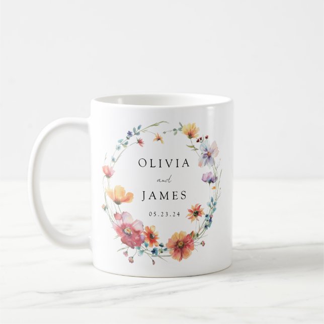Mug Faveur de mariage Fleur sauvage (Gauche)